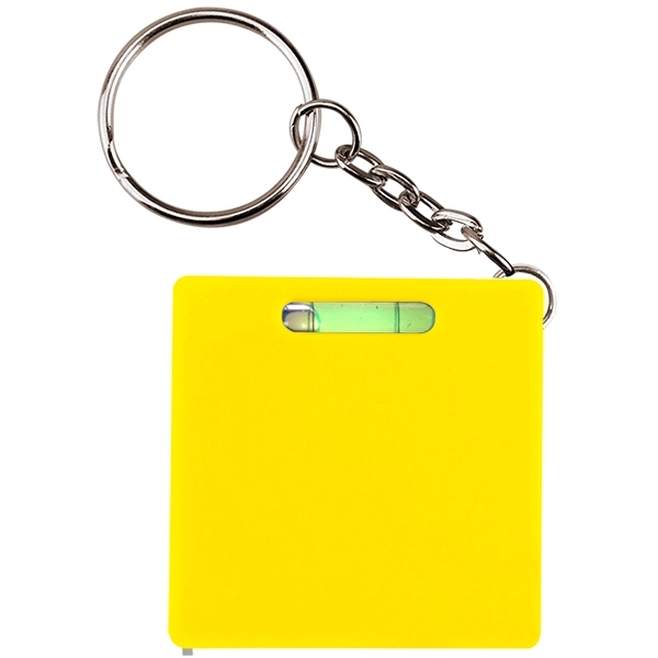 Square tape measure with level key chain - Image 7