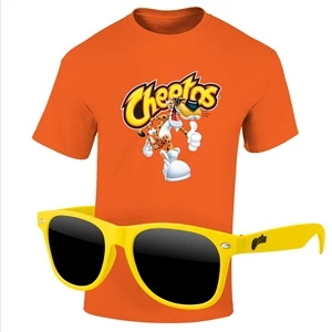 KIT: Full-Color DTG T-Shirt (Dark) & Sunglasses (12x12in)