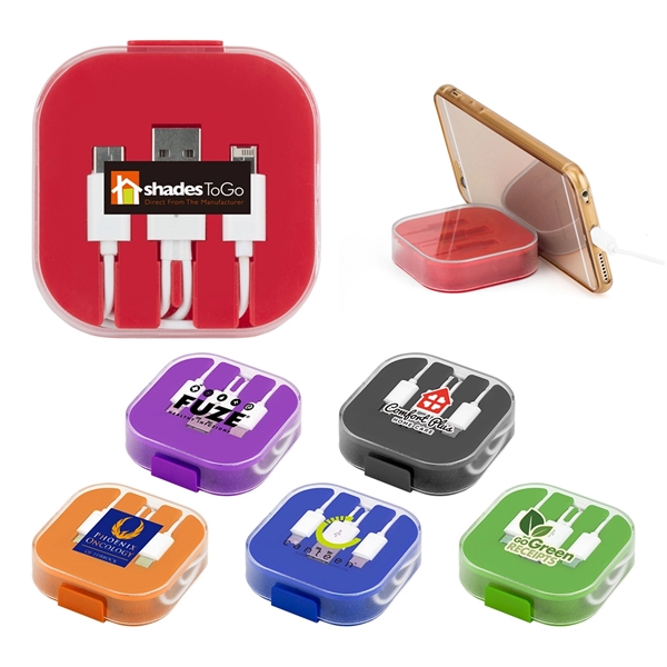 3 Piece Charging Cable Set and Case - Image 1