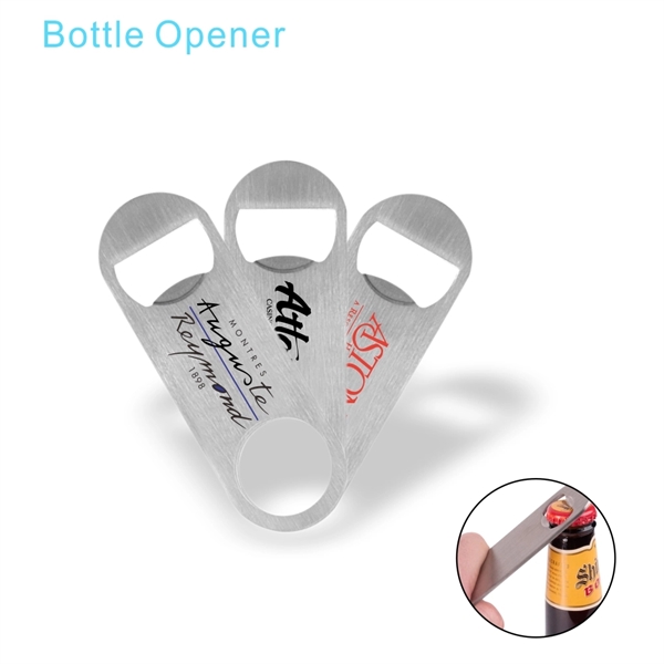 Heavy Duty Stainless Steel Flat Bottle Opener Speed Bottle - Image 1