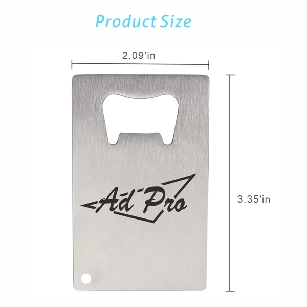 Full Color Credit Card Size Stainless Steel Bottle Opener - Image 4