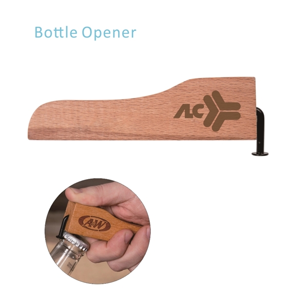Wooden Handle Style Bottle Opener - Image 1