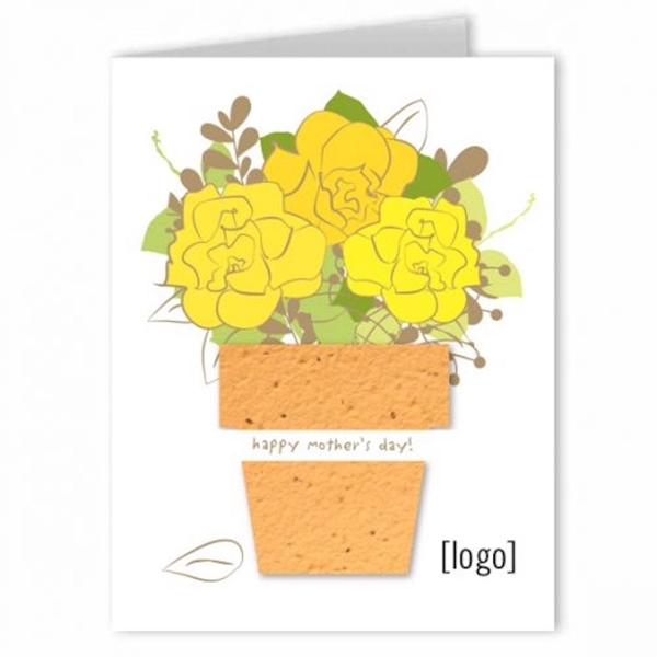 Mothers Day Seed Paper Shape Greeting Card - Image 1
