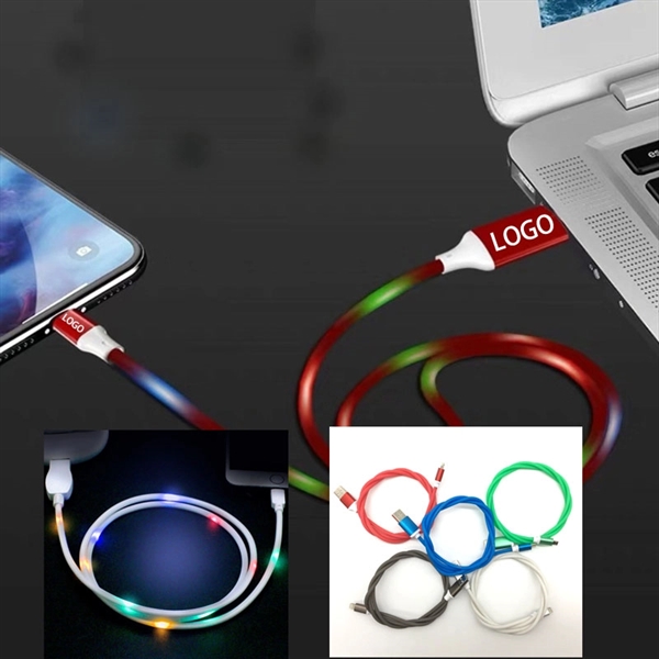 Voice  Music Flashing LED USB Phone Data Cable Charging Wire - Image 2