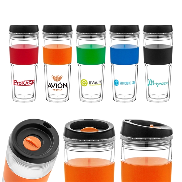 Clear Silicone And Acrylic Tumbler - Image 1