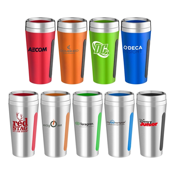 Silicone and Color Stainless Steel Tumbler - Image 1