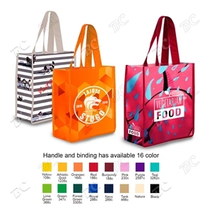 360 Degree Full Color Cotton Tote Bag 13"x15"x10"