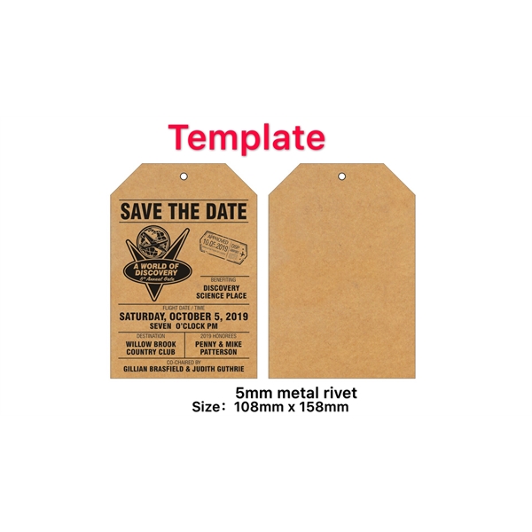 350 GSM Kraft Paper Tag (With metal rivets on the hole) - Image 3