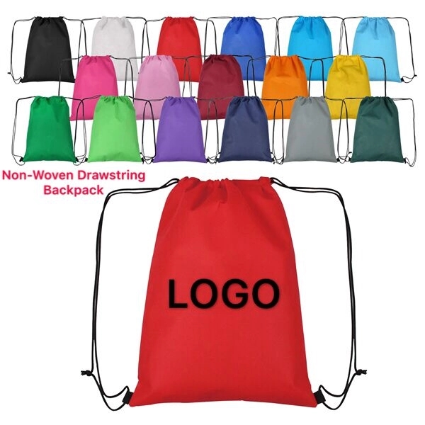 80GSM Non-Woven Drawstring Cinch Backpack - Image 1