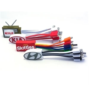 Custom USB Cable 2D/ 3D soft pvc charging cable