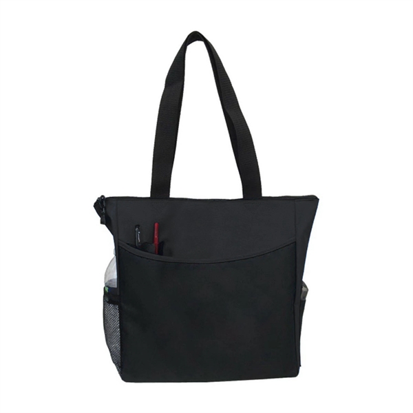 Convention Tote with Side Pockets and Pen Holders - Image 2