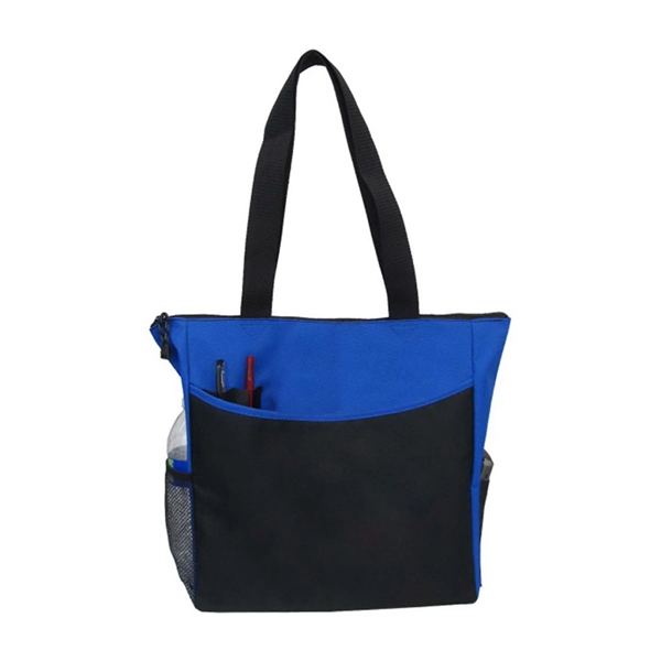 Convention Tote with Side Pockets and Pen Holders - Image 3