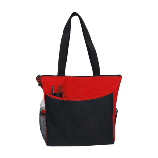 Convention Tote with Side Pockets and Pen Holders - Image 4