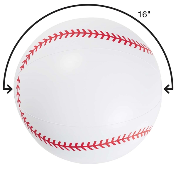 16" Baseball Beach Ball - Image 2
