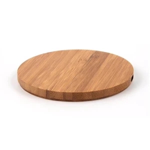 Round Bamboo phone wireless charger
