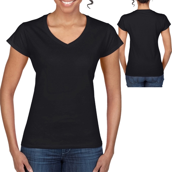 Gildan® Softstyle® Ladies V-Neck T-Shirt - Image 3
