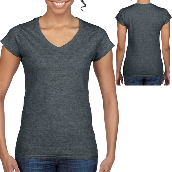 Gildan® Softstyle® Ladies V-Neck T-Shirt - Image 4
