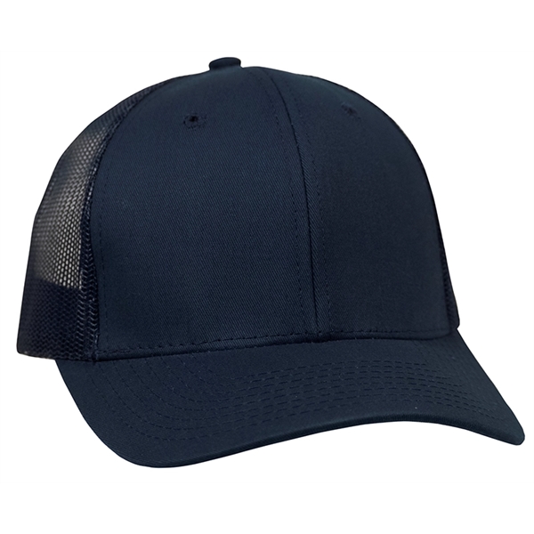 Twill Trucker Cap With Mesh - Image 3