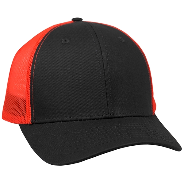 Twill Trucker Cap With Mesh - Image 5