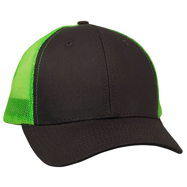 Twill Trucker Cap With Mesh - Image 7