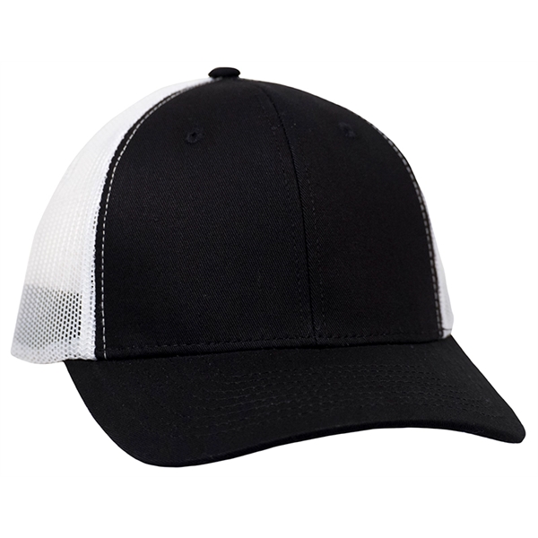 Twill Trucker Cap With Mesh - Image 9