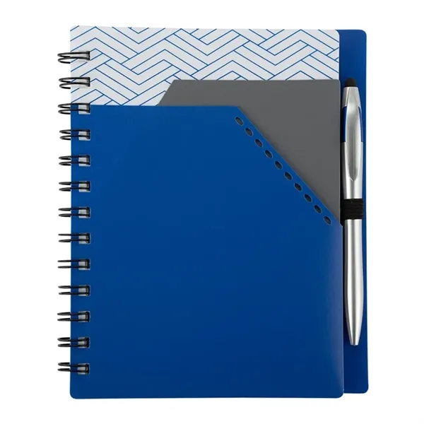 Trapezoid Junior Notebook w/ Stylus Pen - Image 3