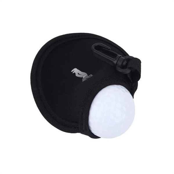 Golf ball Neoprene Cleaning Pouch W/ Clip - Image 2