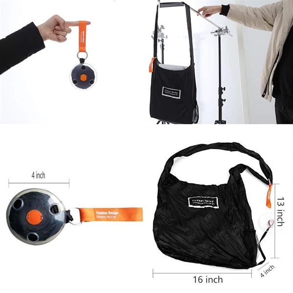 Round folding portable shopping bag - Image 3
