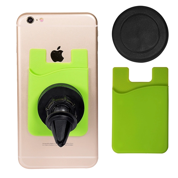 Magnetic Auto Phone Holder with Phone Pocket - Image 2