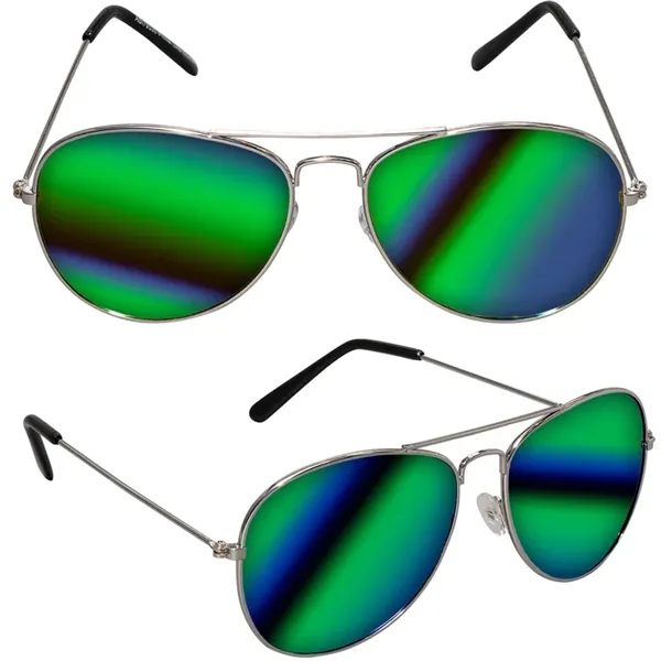 Mirrored Aviator Sunglasses - Image 2