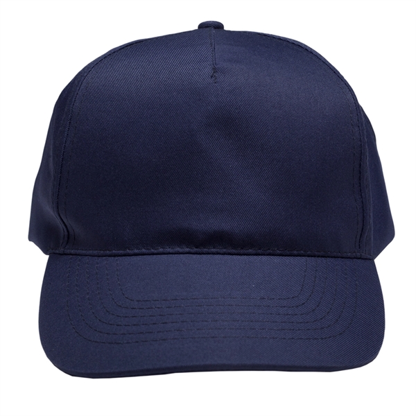 5 Panel Polyester Baseball Caps with Velcro Closure - Image 4