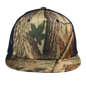 Twill Mesh Trucker Caps with Camouflage and Mesh Back