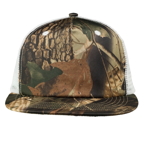 Twill Mesh Trucker Caps with Camouflage and Mesh Back - Image 4