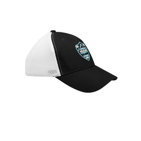 Two Tone Baseball Cap with Mesh Back - Image 5