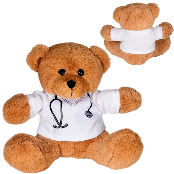 7" Doctor or Nurse Plush Bear - Image 3