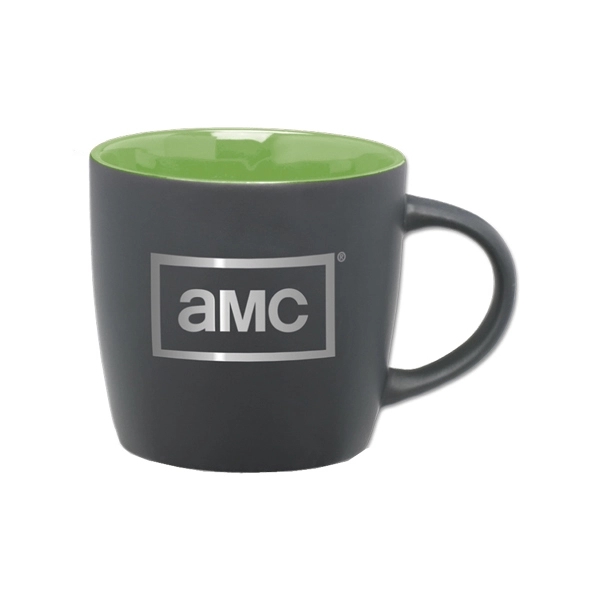12 oz. Matte Black Ceramic Coffee Mug with Colored Interior - Image 4
