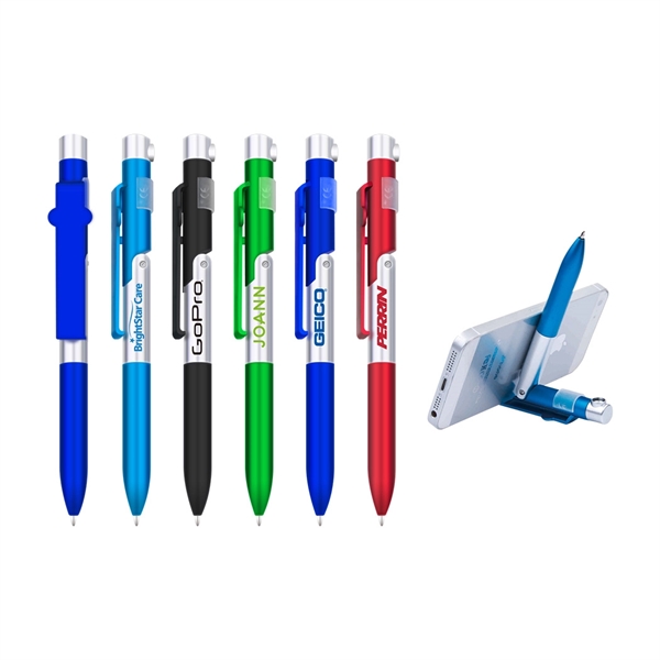 3-IN-1 Phone Stand Ballpoint Pen with LED Light - Image 1