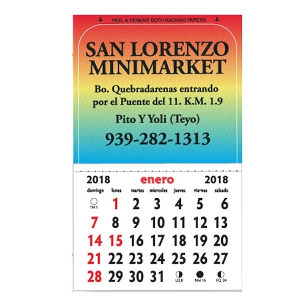 Textured Vinyl Spanish Calendar