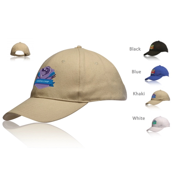 Brushed Cotton Constructed Baseball Cap with Buckle adjuster - Image 1