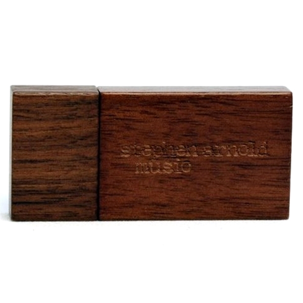 Rectangular Wooden USB Flash Drives with Magnetic Closure - Image 2