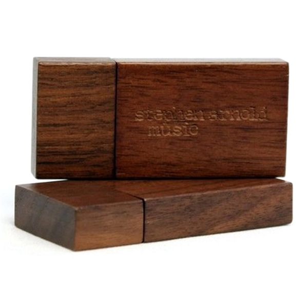 Rectangular Wooden USB Flash Drives with Magnetic Closure - Image 4