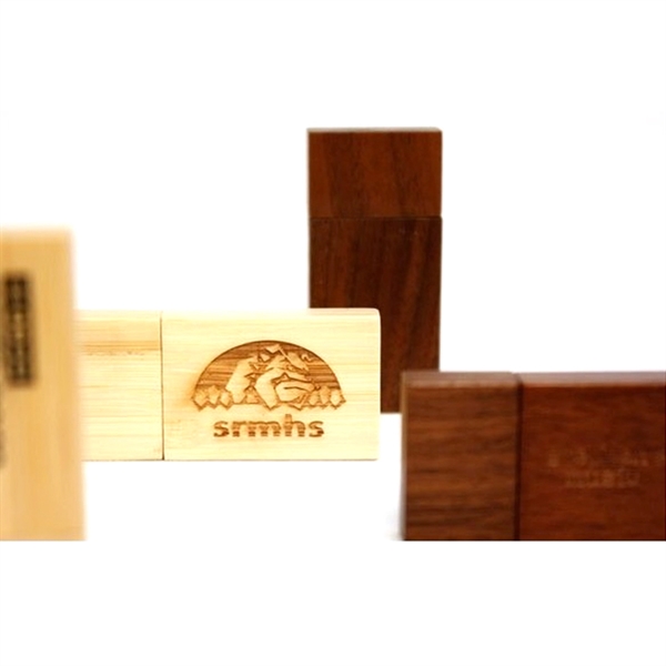 Rectangular Wooden USB Flash Drives with Magnetic Closure - Image 8