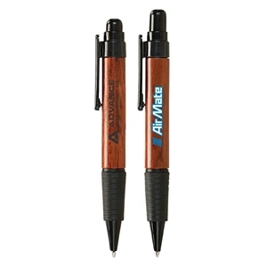 Ballpoint Pen, Wood Ballpoint Pen w/Rubber Grip