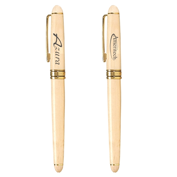 The Milano Blanc Maplewood Rollerball Pen, Ballpoint Pen