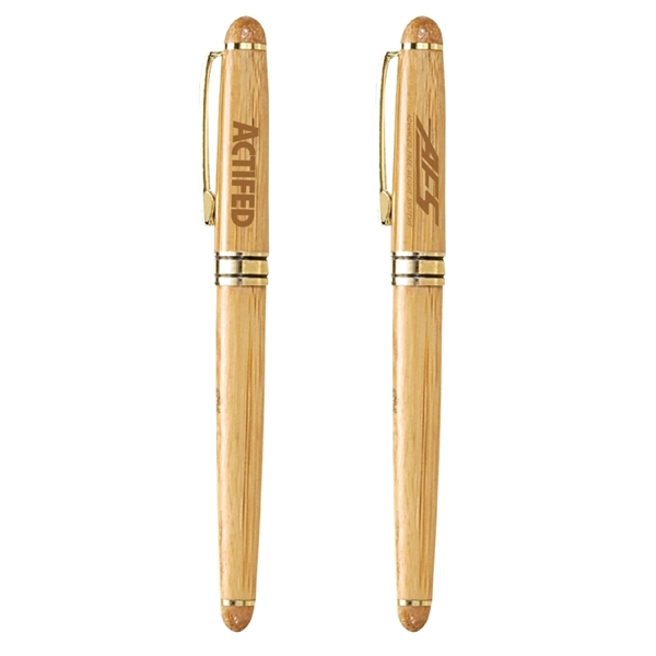The Milano Blanc Bamboo Rollerball Pen, Ballpoint Pen