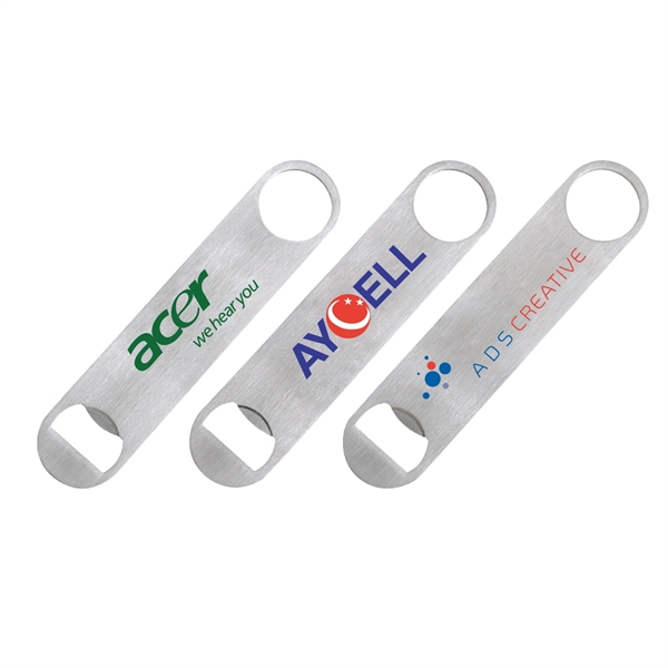 Paddle Style Stainless Steel Bottle Opener - Image 1