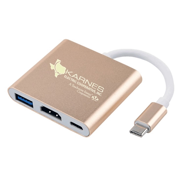 3-in-1 Type C USB HUB Adapter USB-C To HDMI Convertor - Image 1