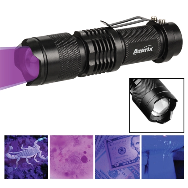 Tactical Black Ultraviolet (UV) LED Flashlight - Image 1
