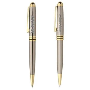 The Glossy Gun Metal Milano Blanc Pen, Ballpoint Pen