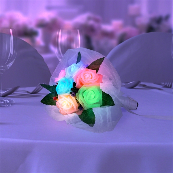Light Up Wedding Bouquet Color Change Roses - Image 2